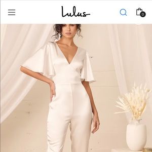 Lulus White Satin Jumpstart